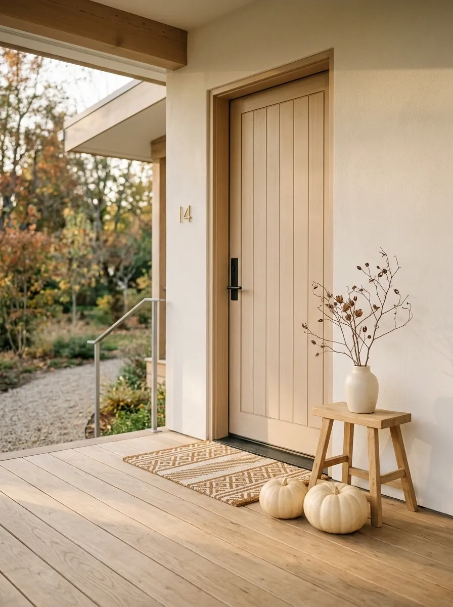 Scandinavian-Inspired Fall Entry in Cream and Brown