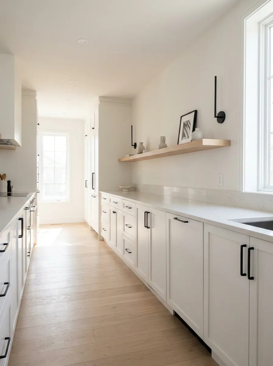 Scandinavian-Inspired White and Pale Oak Kitchen