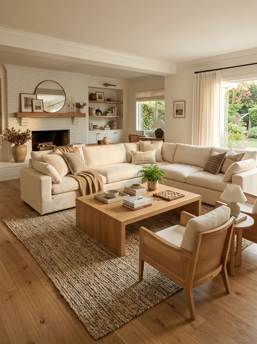 Sectional Built Around a Large Coffee Table for Game Night