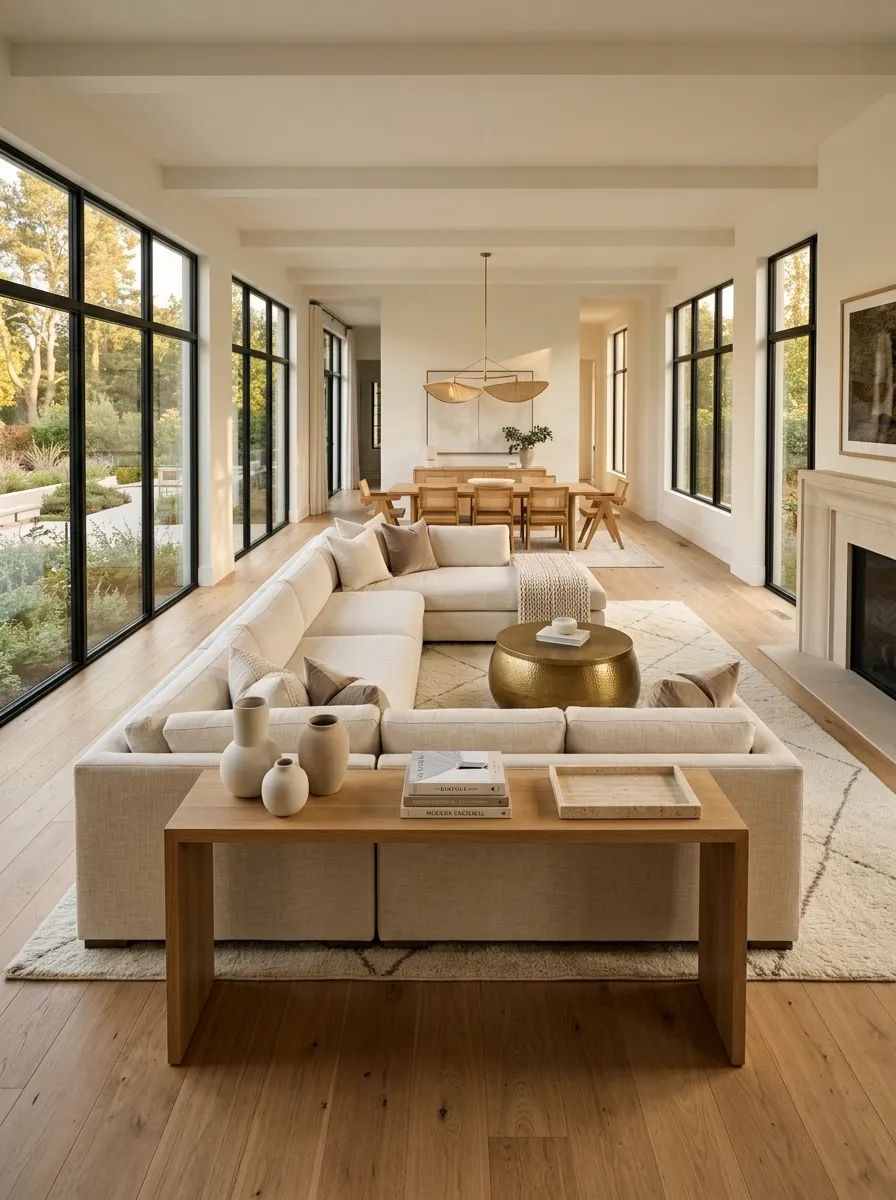 Separate a Long Open-Plan Room With the Sofa's Back