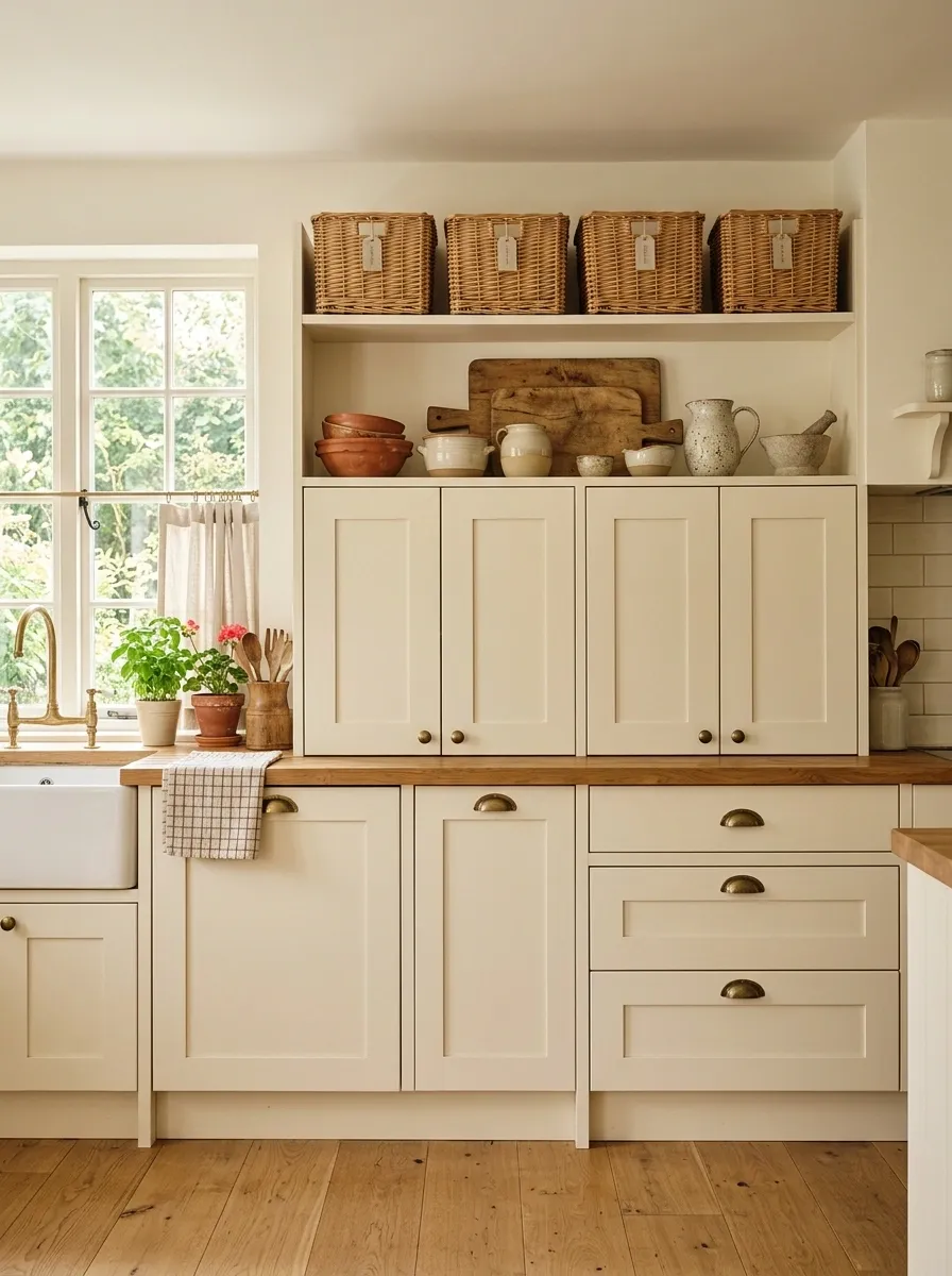 Small Cottage Kitchen With Practical Open Storage