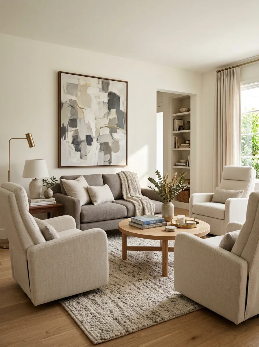 Small Living Room With a Conversation-Focused Layout