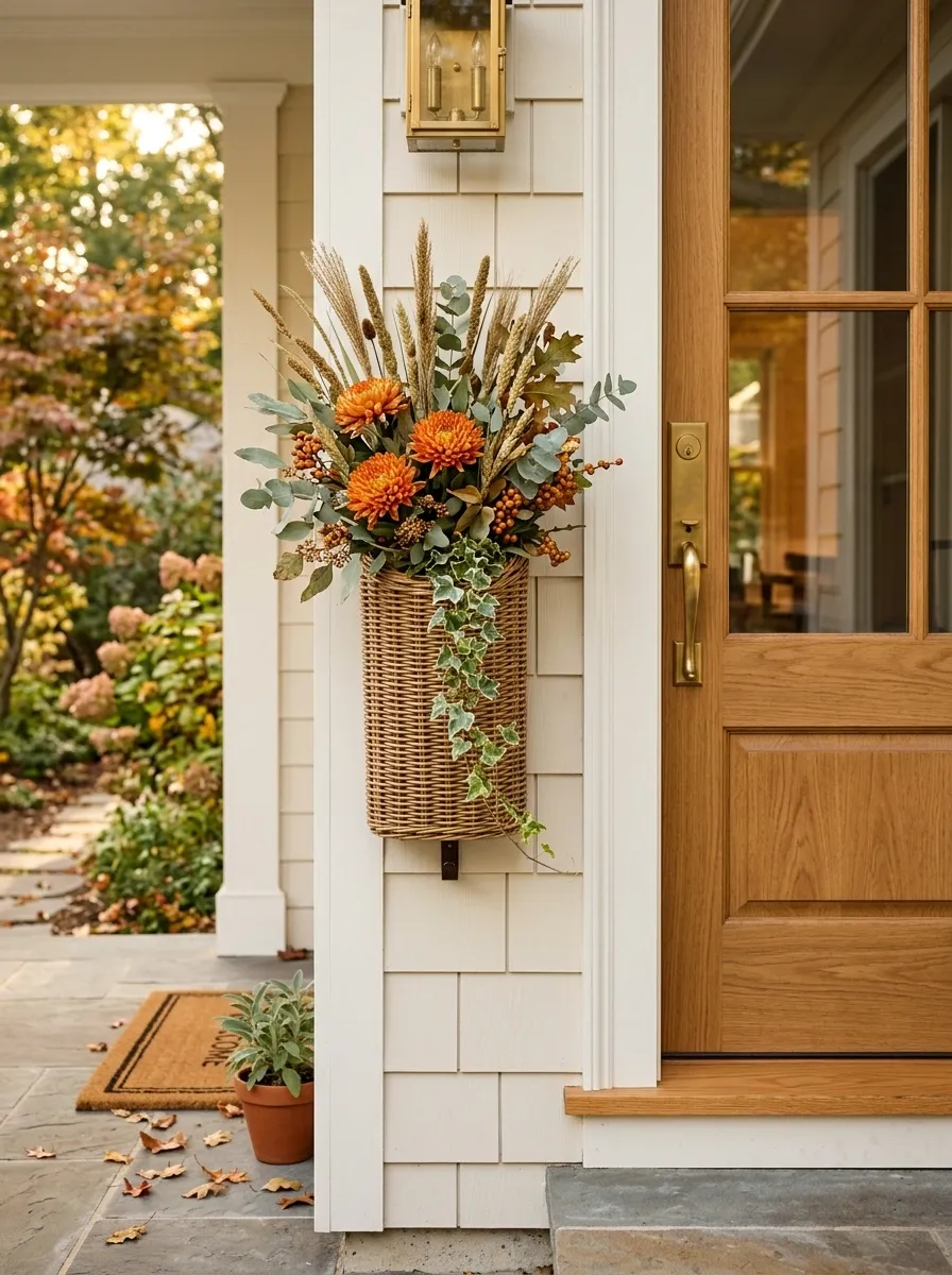 Small Porch Basket Designed for a Narrow Entry