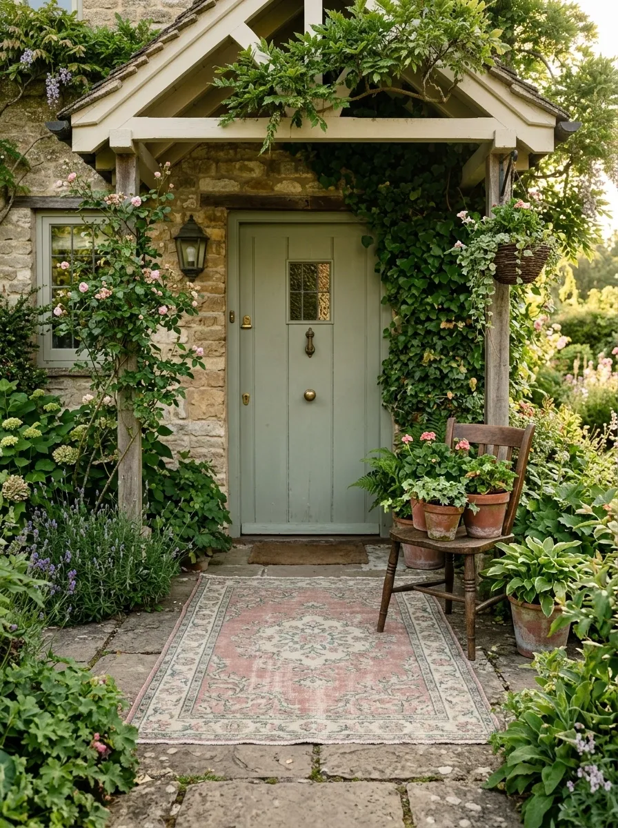 Soft Floral Rug With English Garden Character