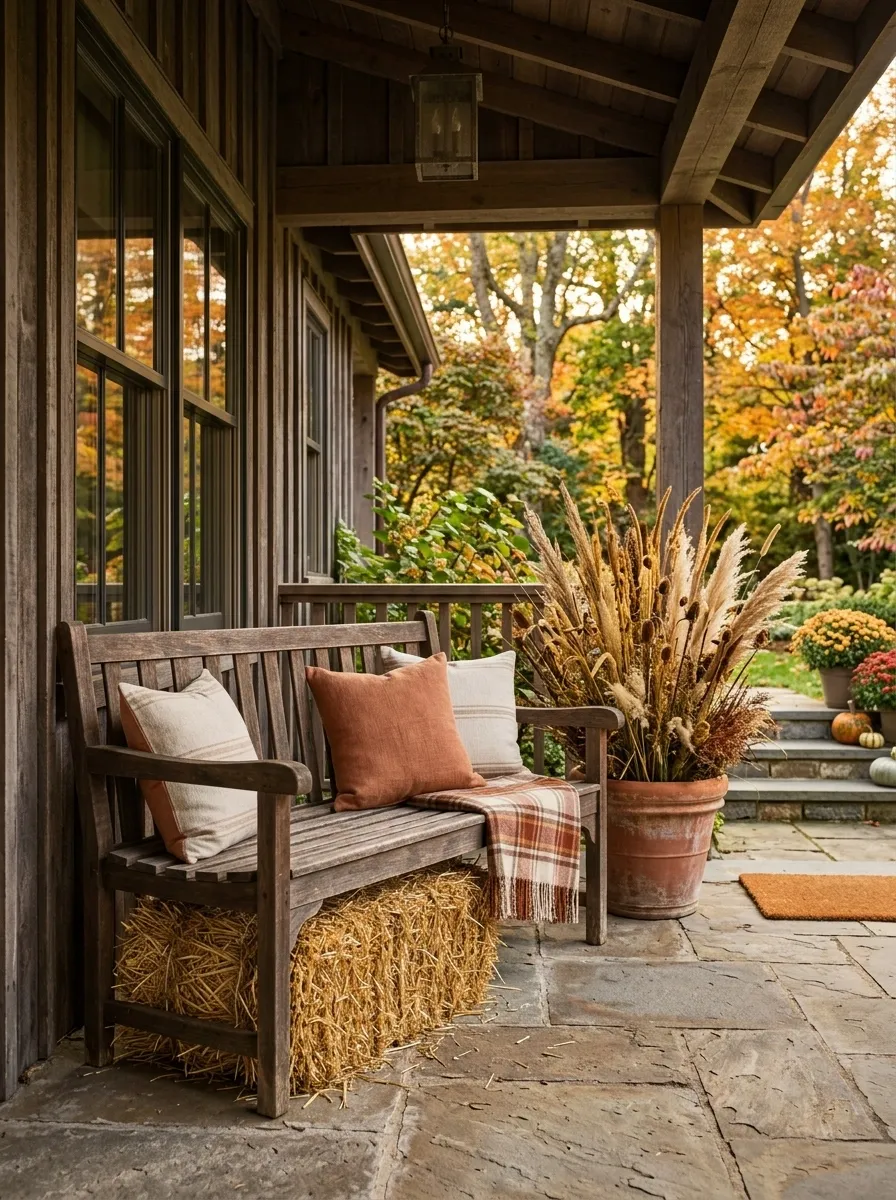 Stack Hay Bales Under the Bench Instead of Around It