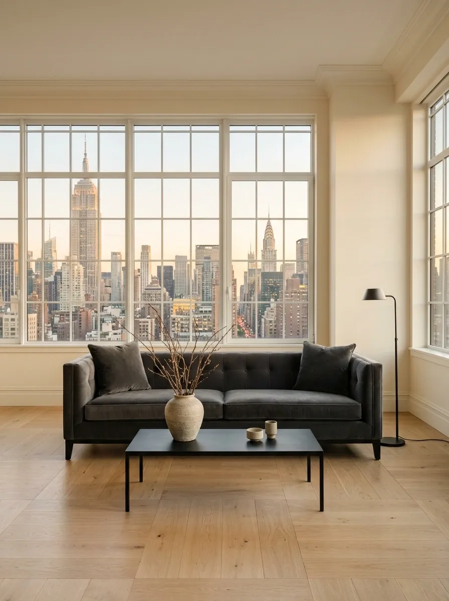 Start With One Strong Sofa Instead of Filling the Room With Furniture