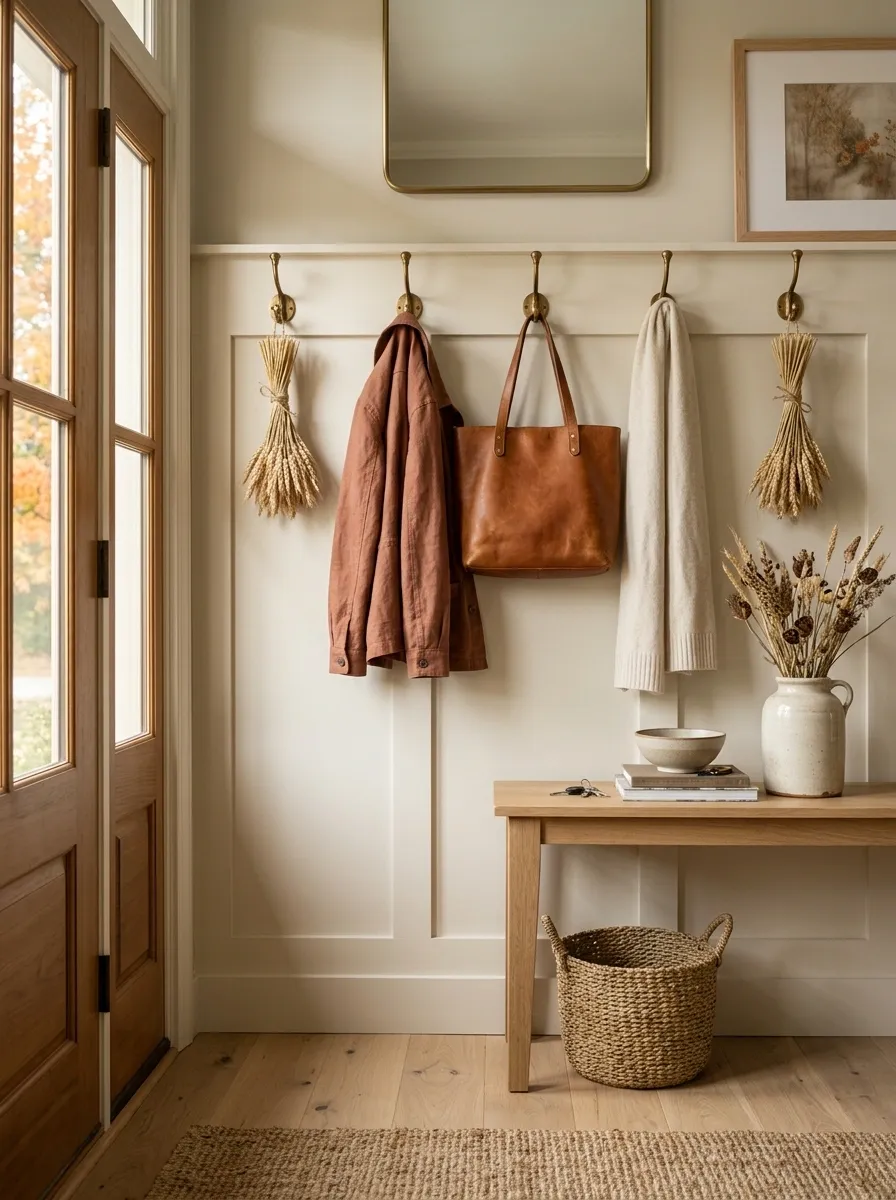 Style the Coat Hooks With One Repeated Fall Element