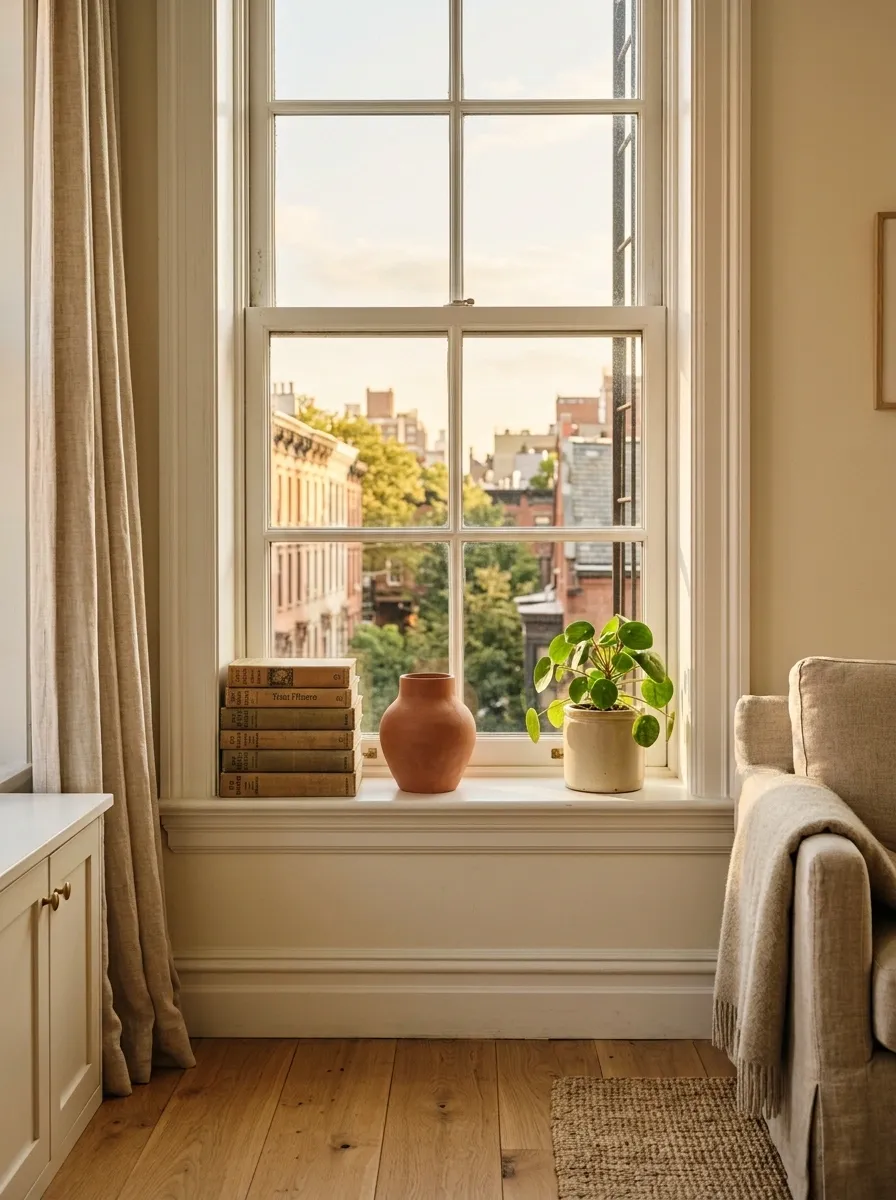 Style the Windowsill Instead of Adding Another Piece of Furniture