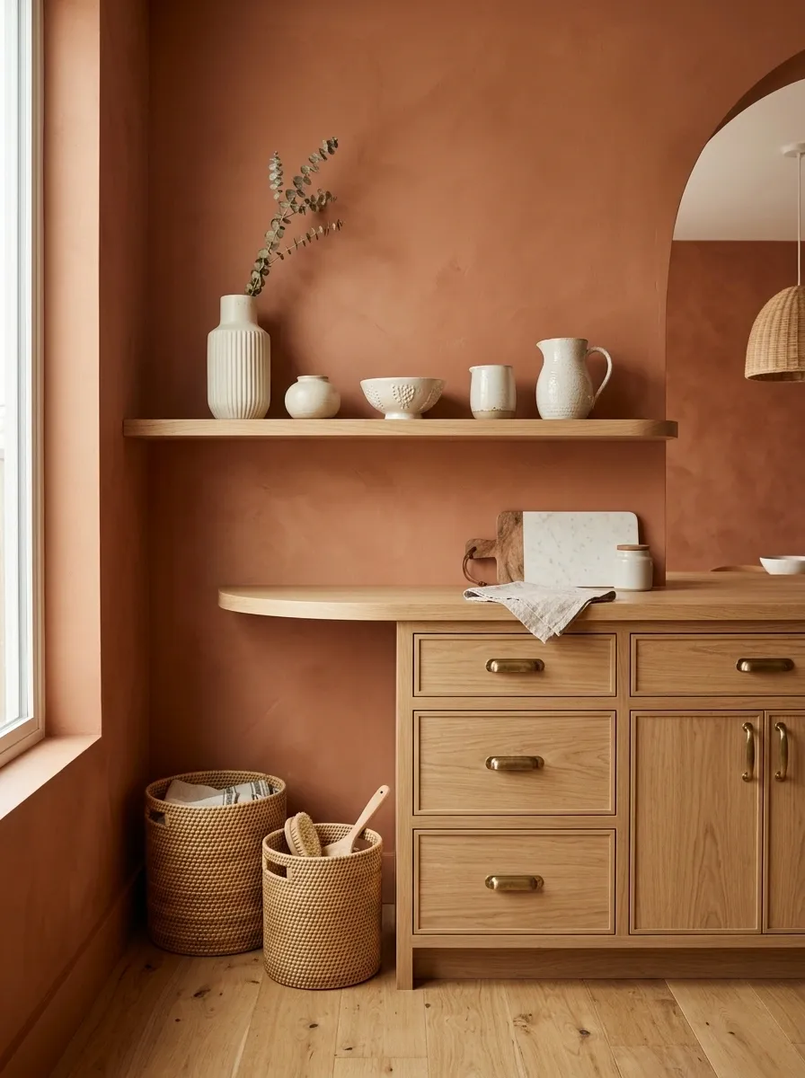 Terracotta Corner With Curved Details