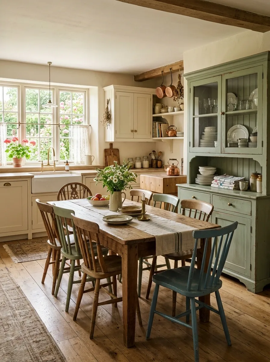 Thrifted Furniture Kitchen With a Painted Hutch