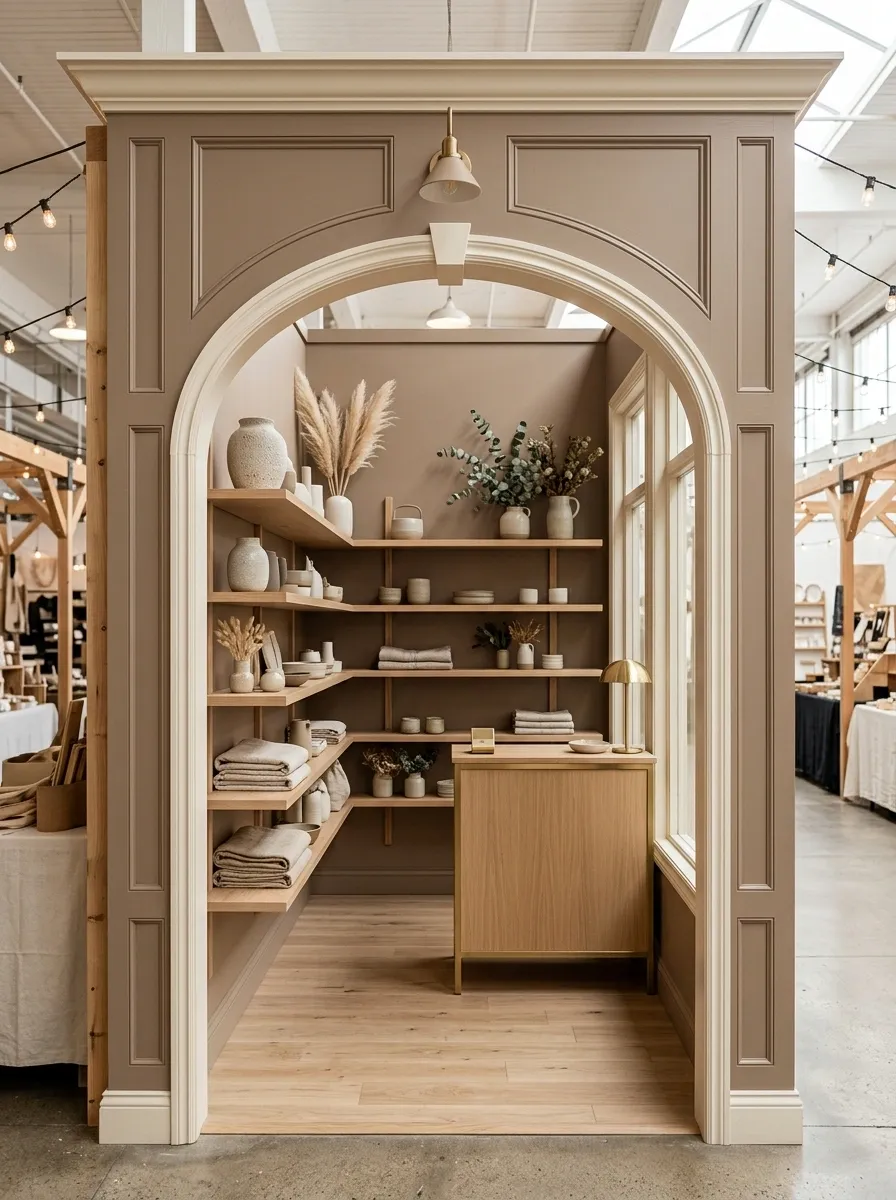 Tiny Boutique Booth With a Built-In Shopfront Feel