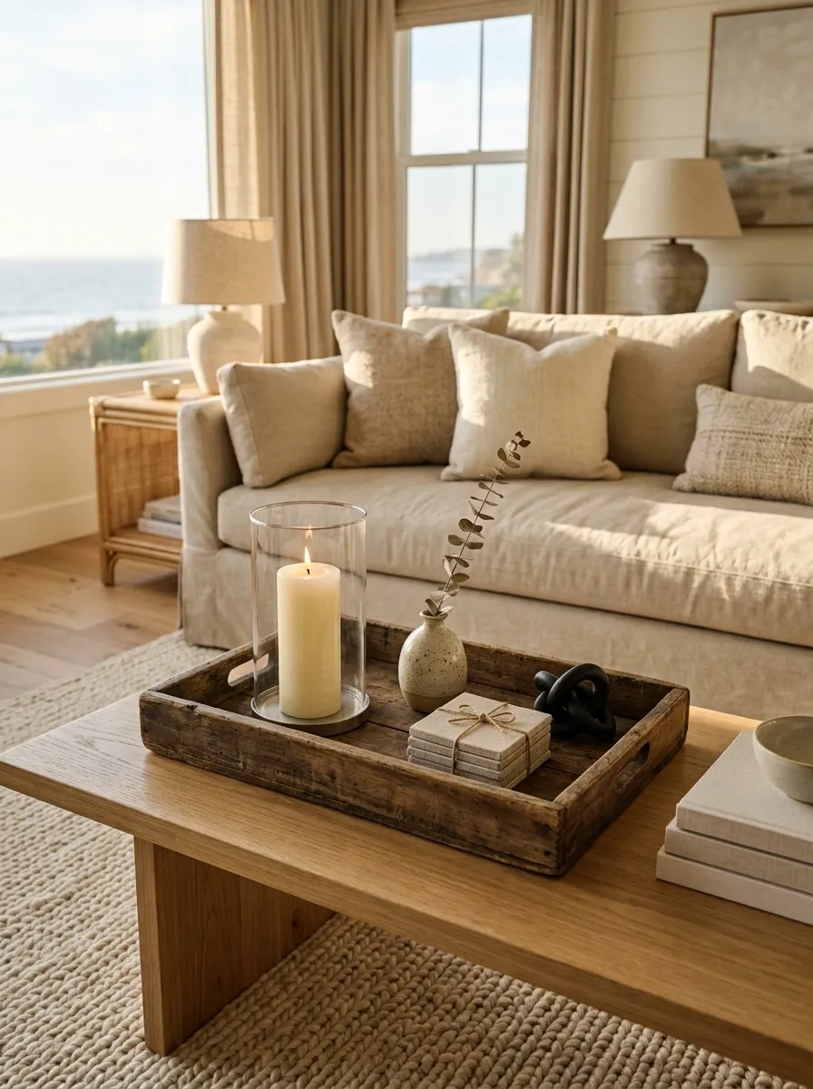 Turn a Forgotten Tray Into a Room-Defining Arrangement