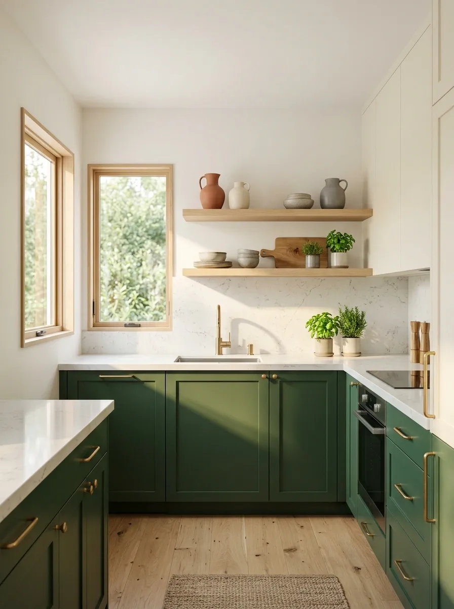 Turn a Small Kitchen Green Without Making It Feel Smaller