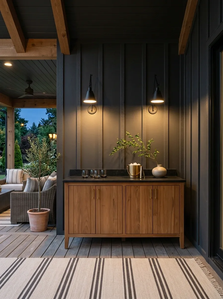 Turn an unused wall into an outdoor drink station