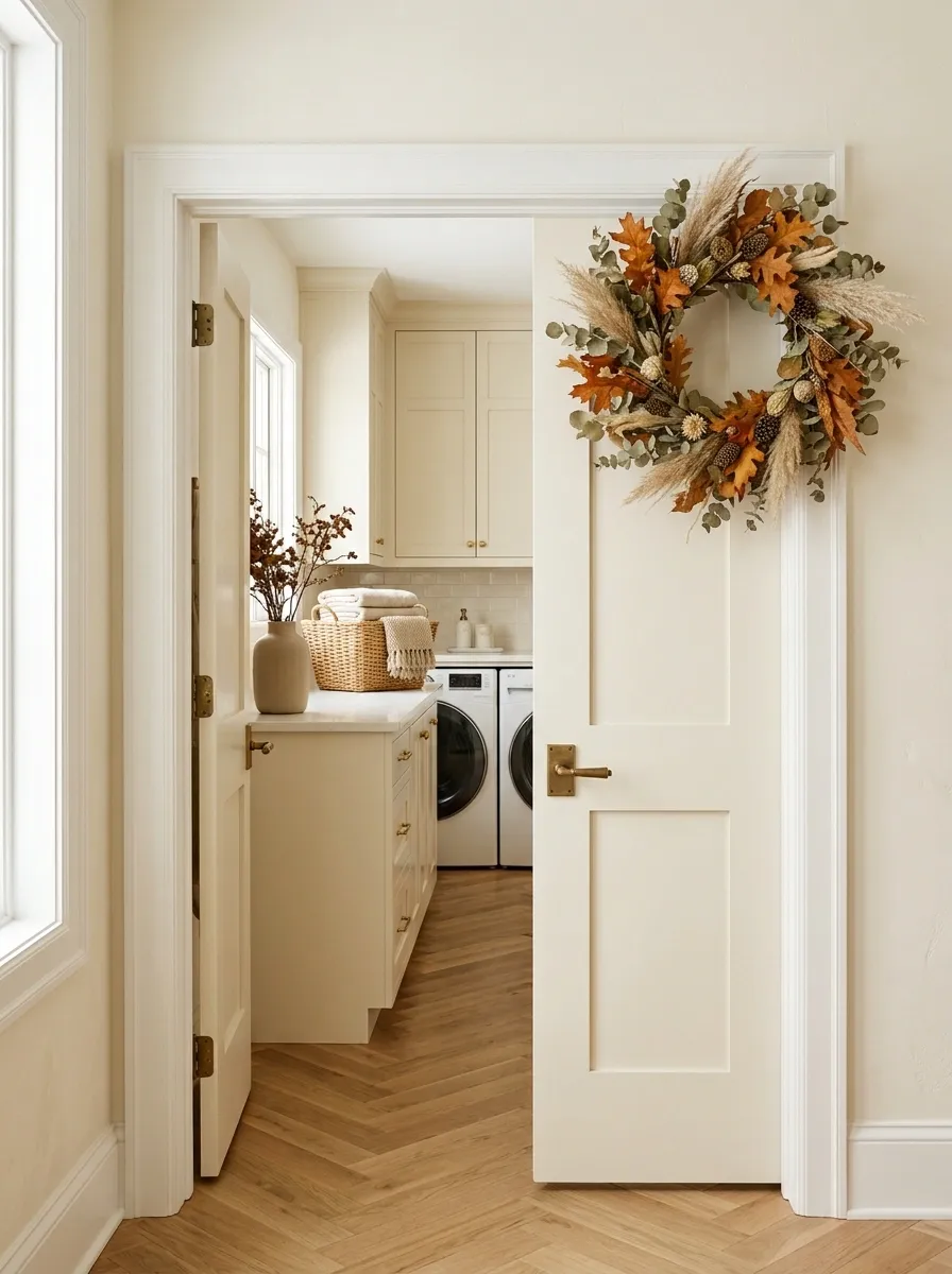 Turn the Laundry Doorway Into a Fall Transition