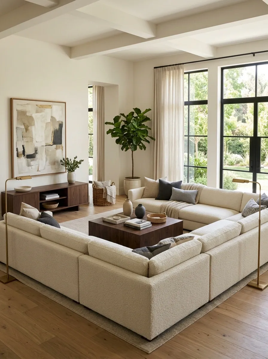 U-Shaped Sectional Creating a Dedicated Family Lounge