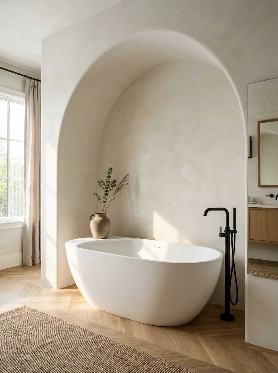 Use a Decorative Arch Around the Tub