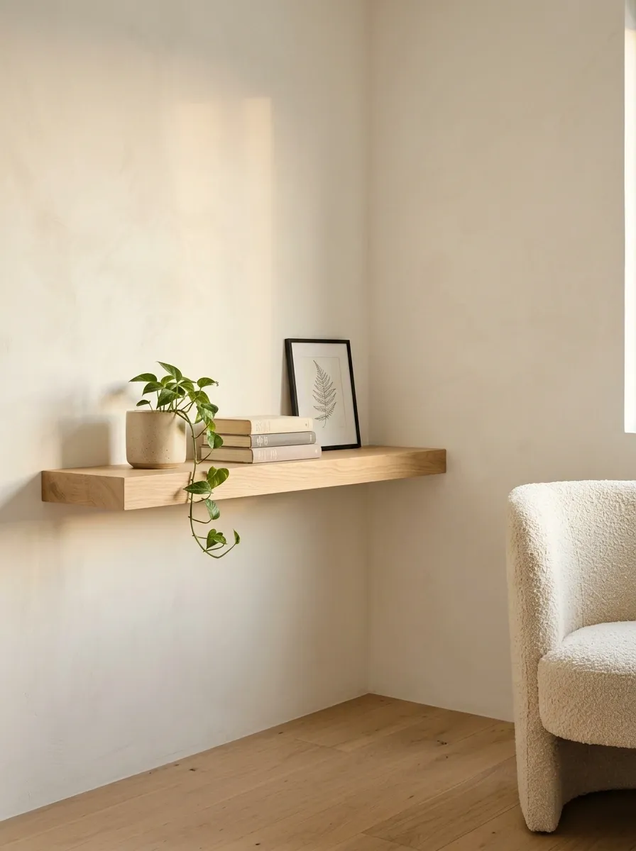 Use a Floating Shelf When the Floor Is Already Full