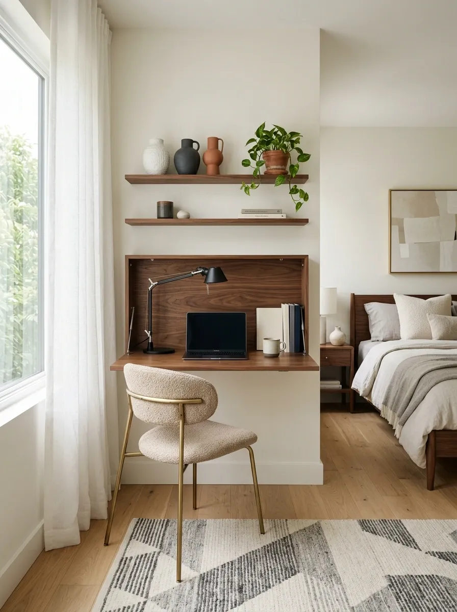 Use a Fold-Down Desk When You Need the Room Back