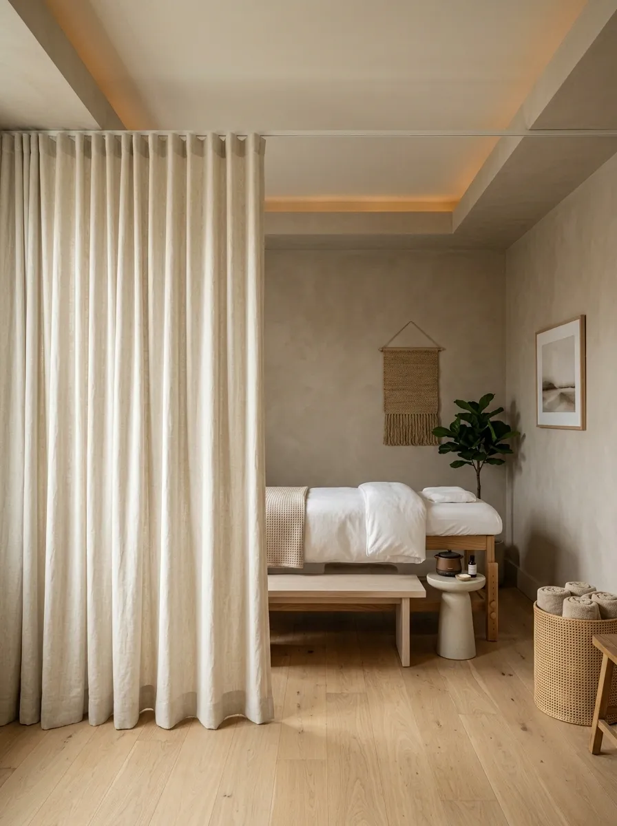 Use a Full-Height Curtain to Solve Privacy and Softness Together