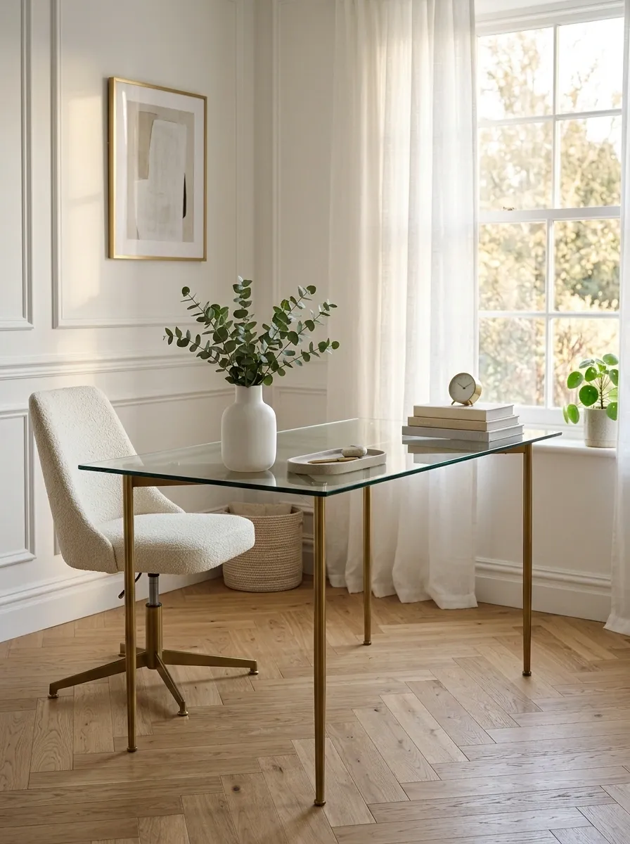 Use a Glass or Acrylic Surface When the Room Feels Heavy