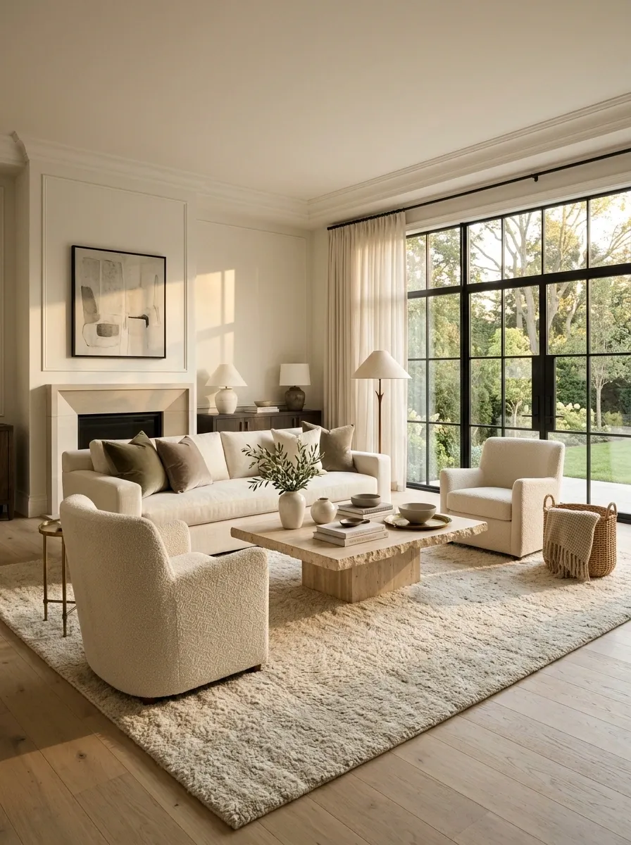 Use a Larger Rug to Give the Furniture a More Established Relationship