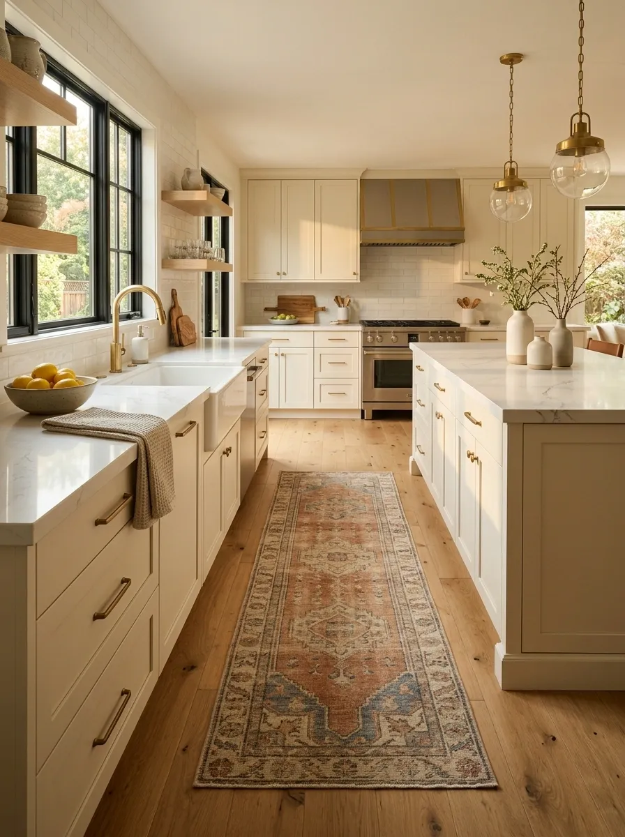Use a Larger Runner to Make the Kitchen Feel More Finished