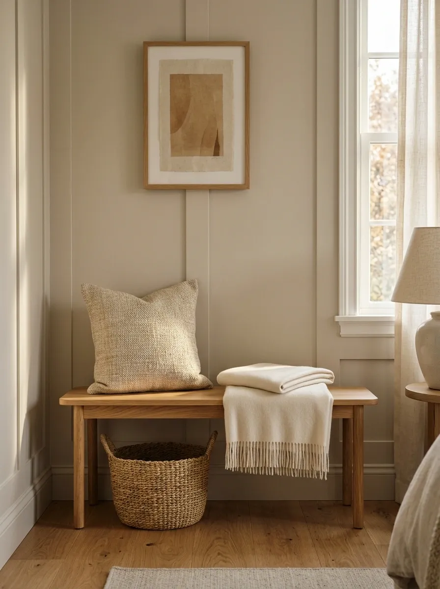 Use a Small Bench Where a Chair Feels Too Heavy
