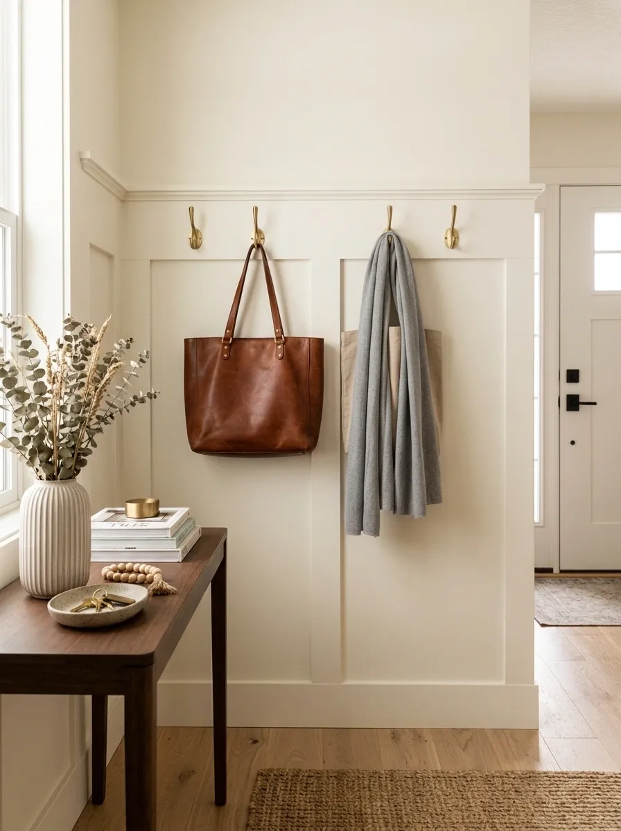 Use a Wall-Mounted Drop Zone for Everyday Bags