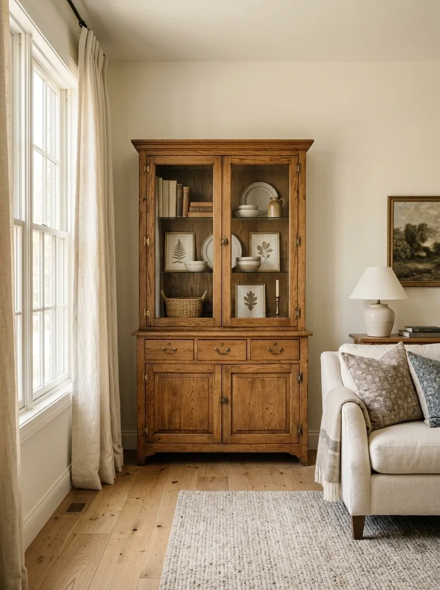 Use a Wood Hutch as the Room's Main Character
