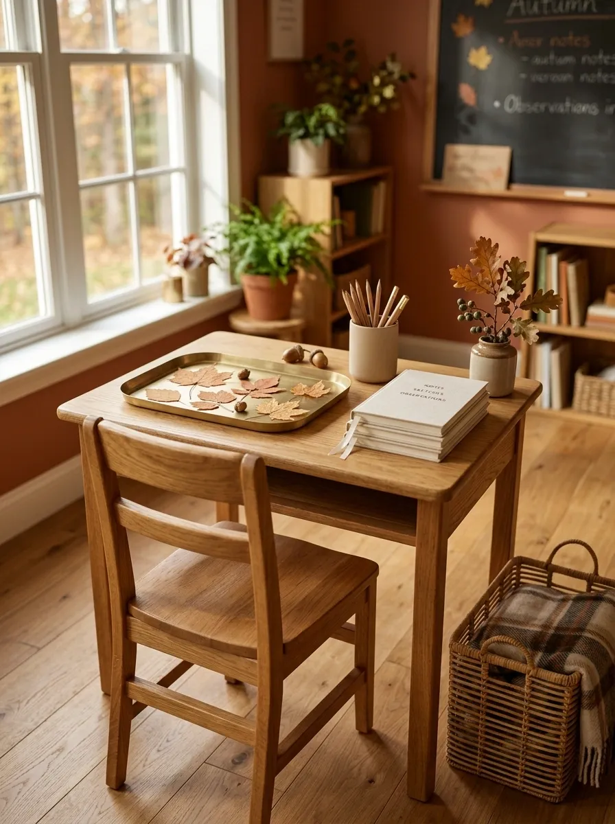 Use Acorns and Leaves as Small Tabletop Accents