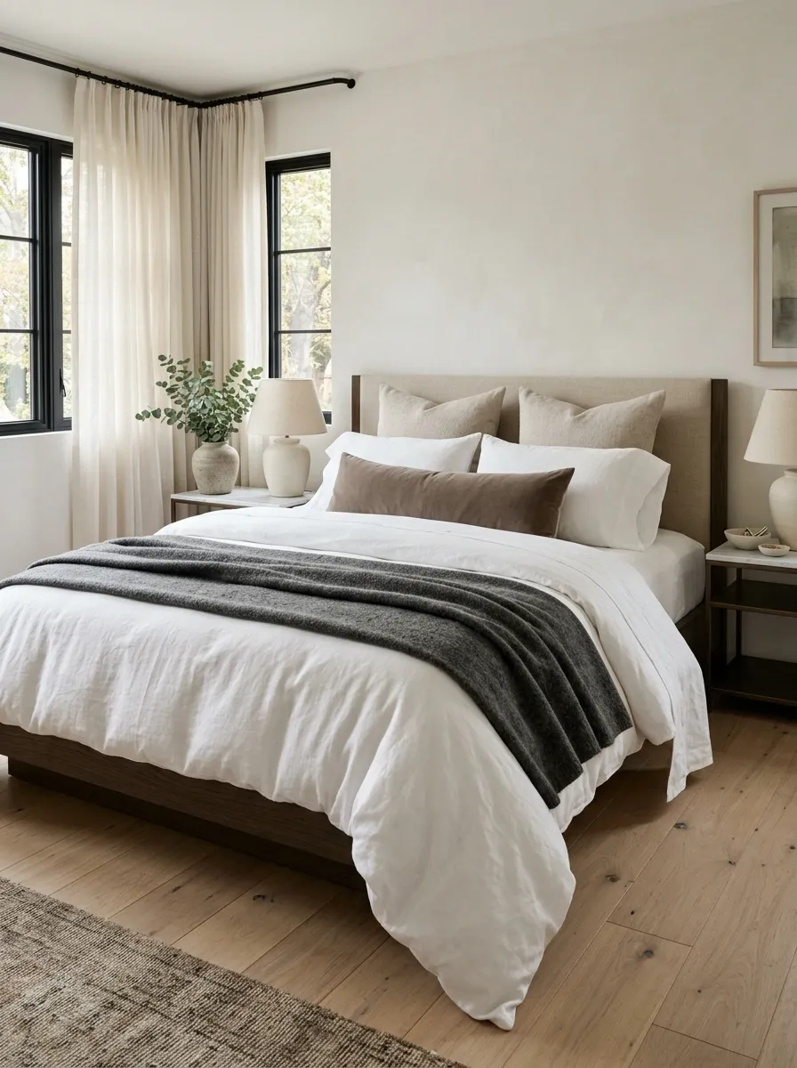 Use Bedding With Enough Volume to Give the Bed Presence
