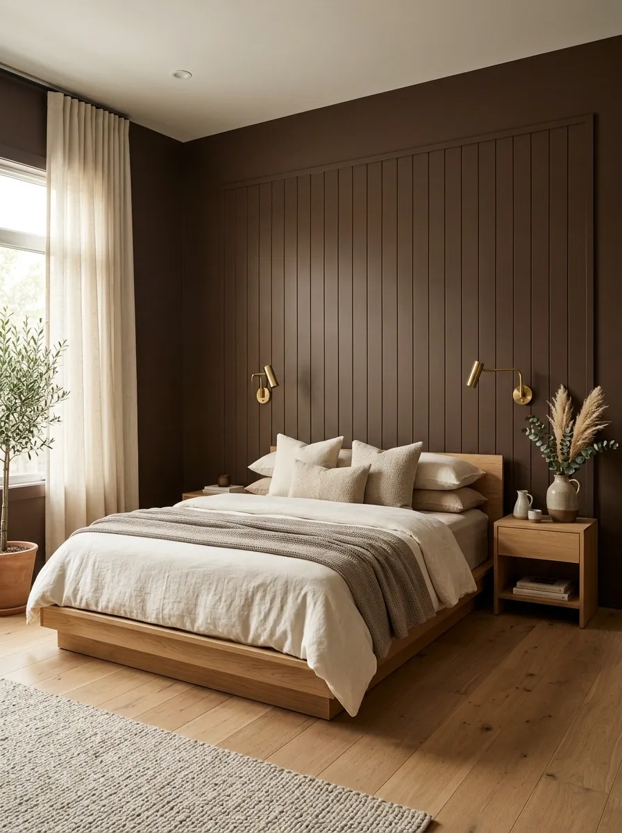 Use Brown Paneling for a Tailored Look