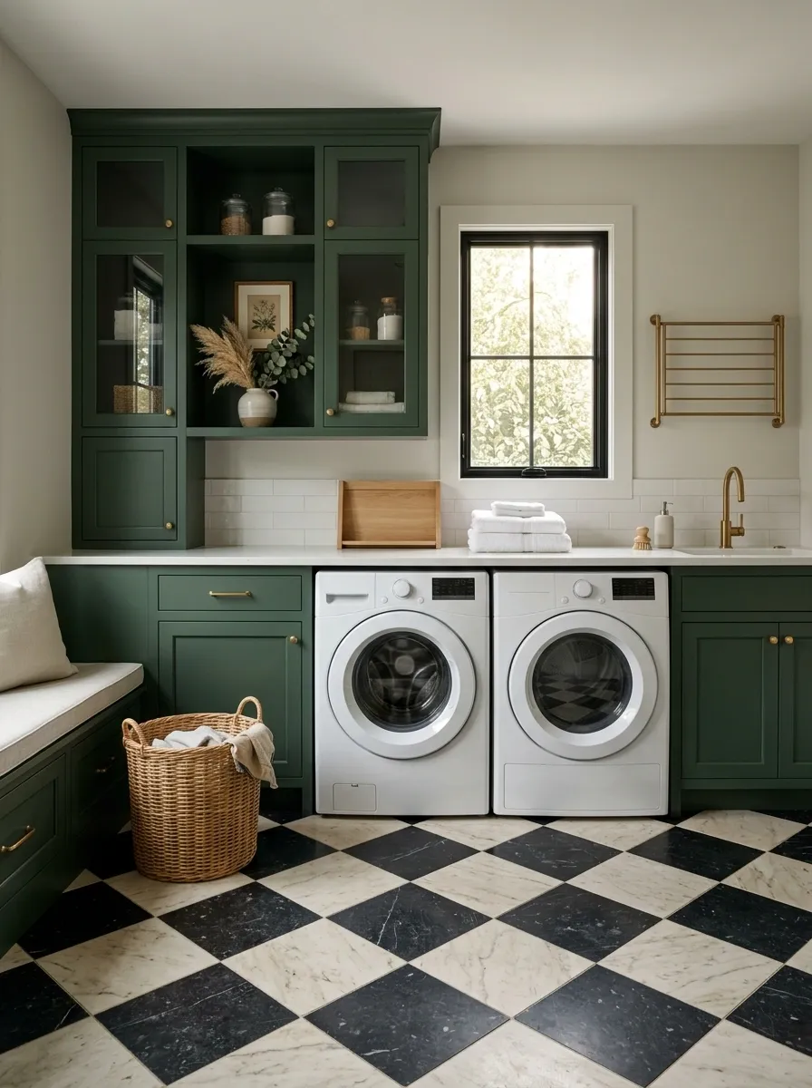 Use Checkerboard Flooring for Graphic Contrast