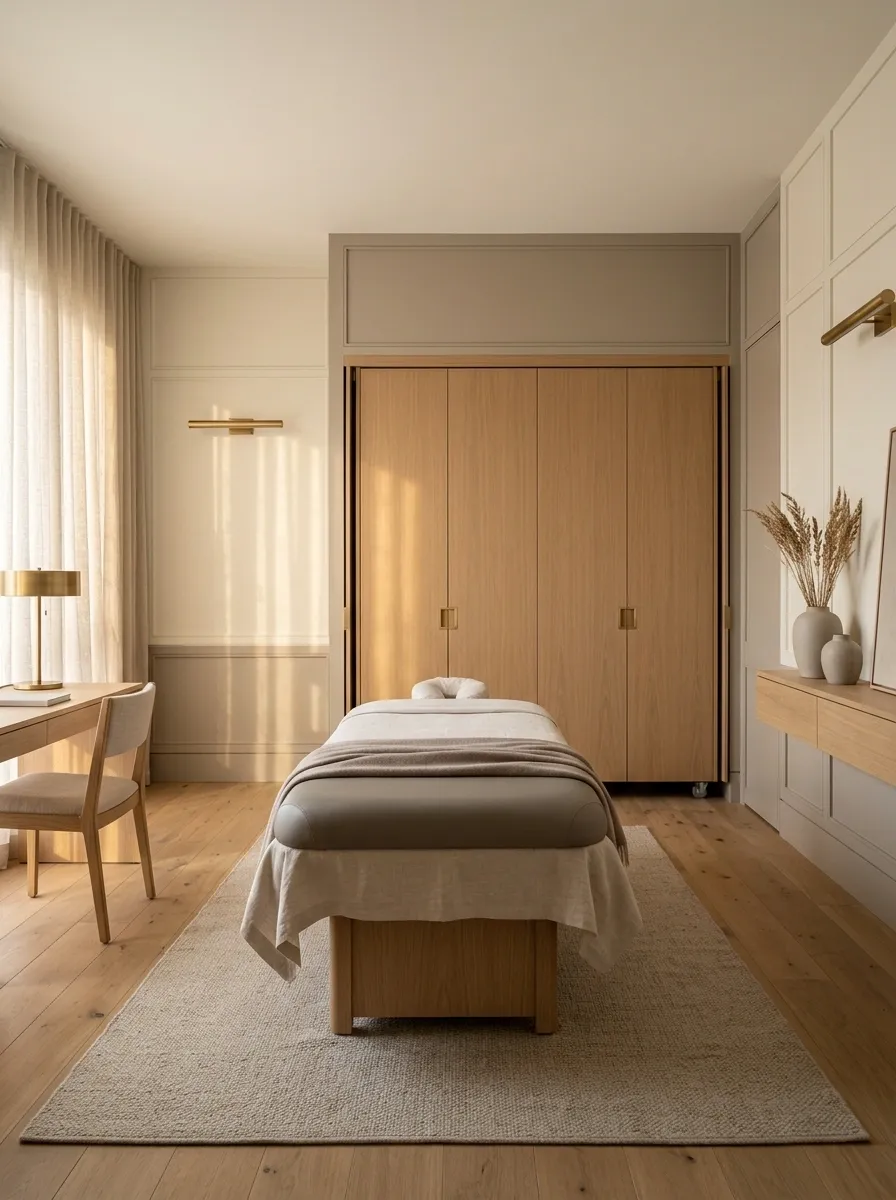 Use Concealed Rolling Storage for a Multi-Purpose Room