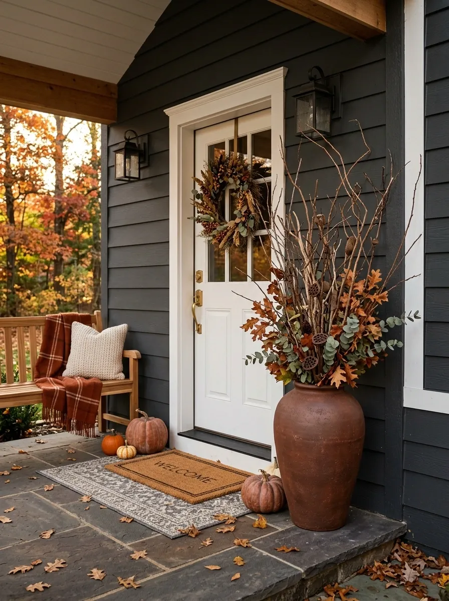 Use Dried Branches to Give a Bare Porch More Height