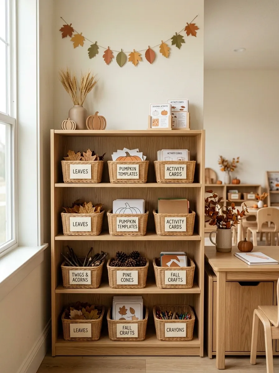 Use Mini Baskets to Organize Seasonal Classroom Supplies