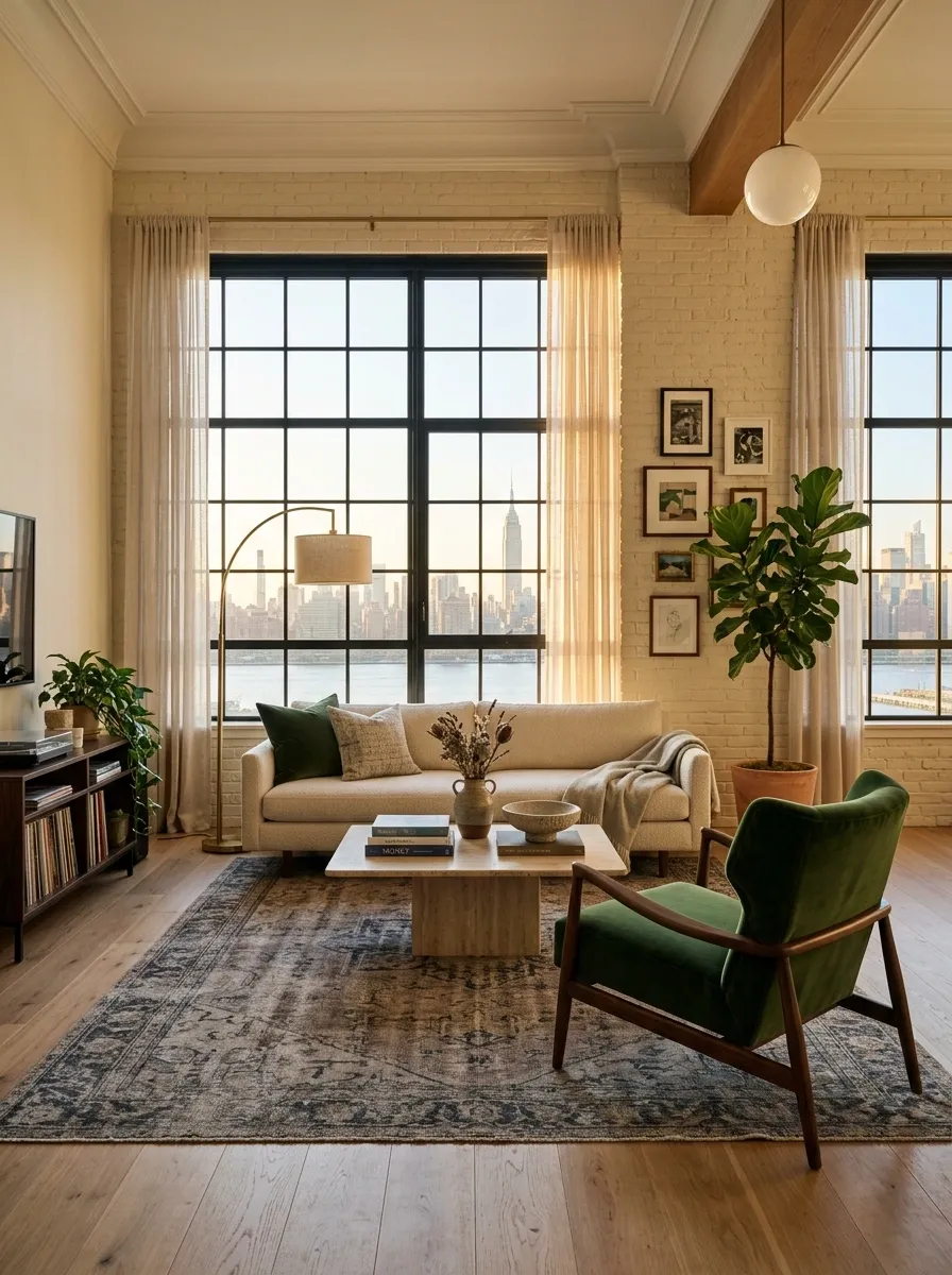 Use One Dramatic Chair to Break Up a Basic Sofa Setup