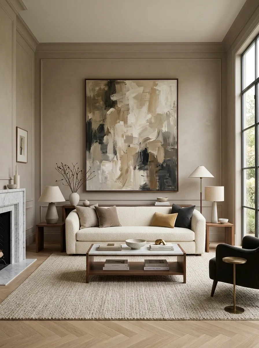 Use One Larger Artwork Piece Instead of Filling the Wall With Tiny Ones