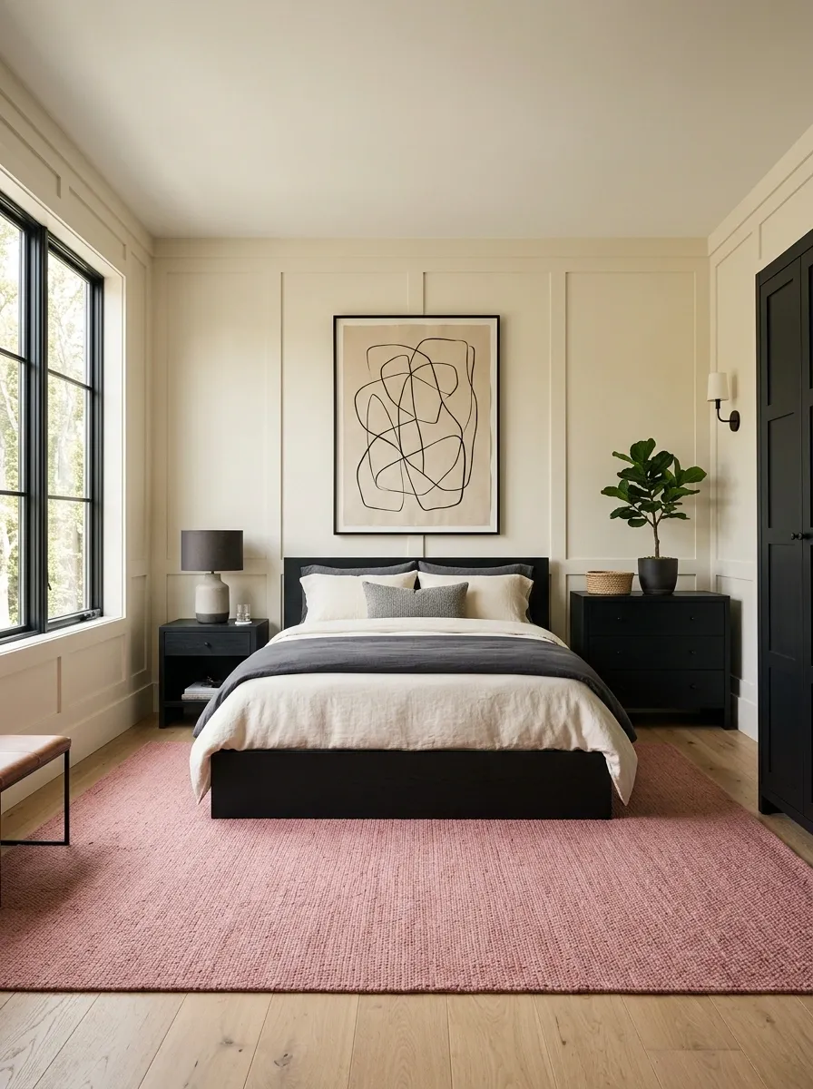 Use One Oversized Pink Piece and Keep Everything Else Quiet
