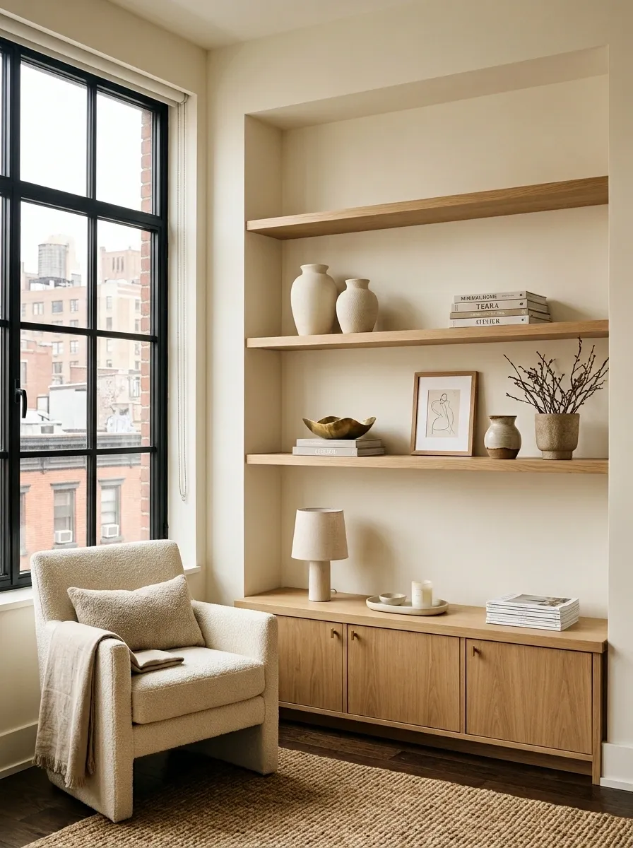 Use Open Shelving Like a Display, Not a Storage Dump