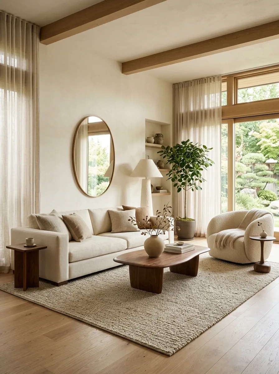 Use Organic Shapes to Soften Straight Furniture