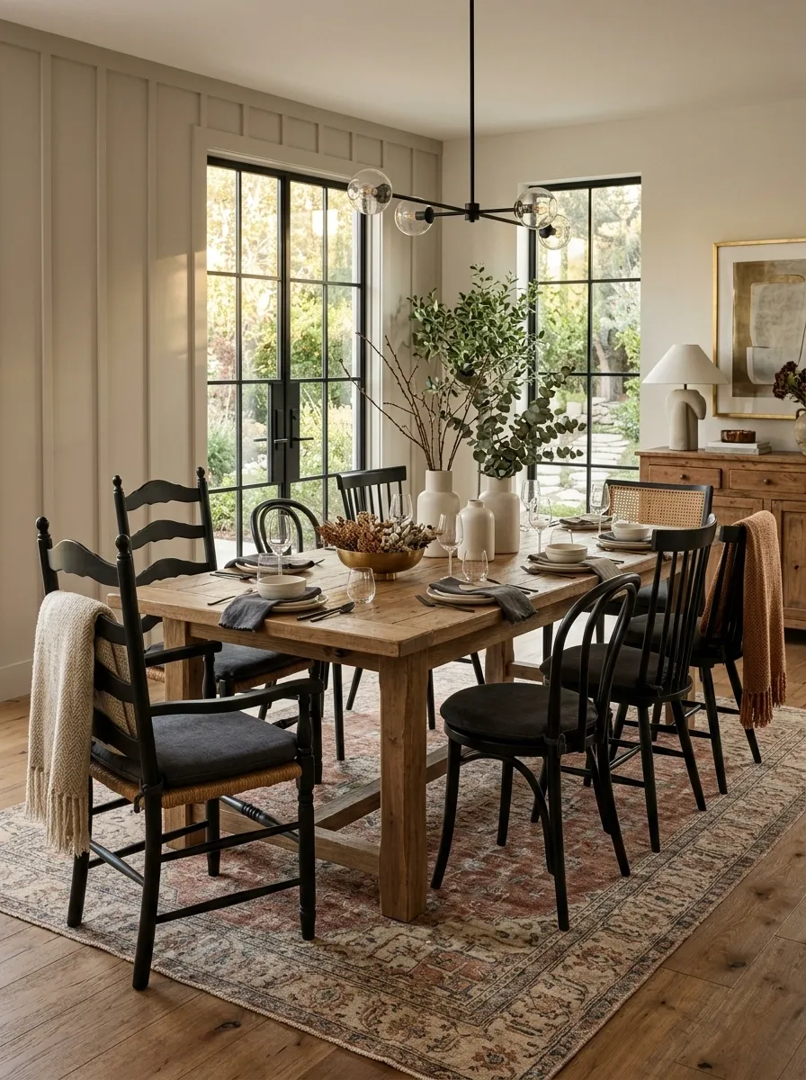Use Repetition to Make Mismatched Chairs Feel Intentional
