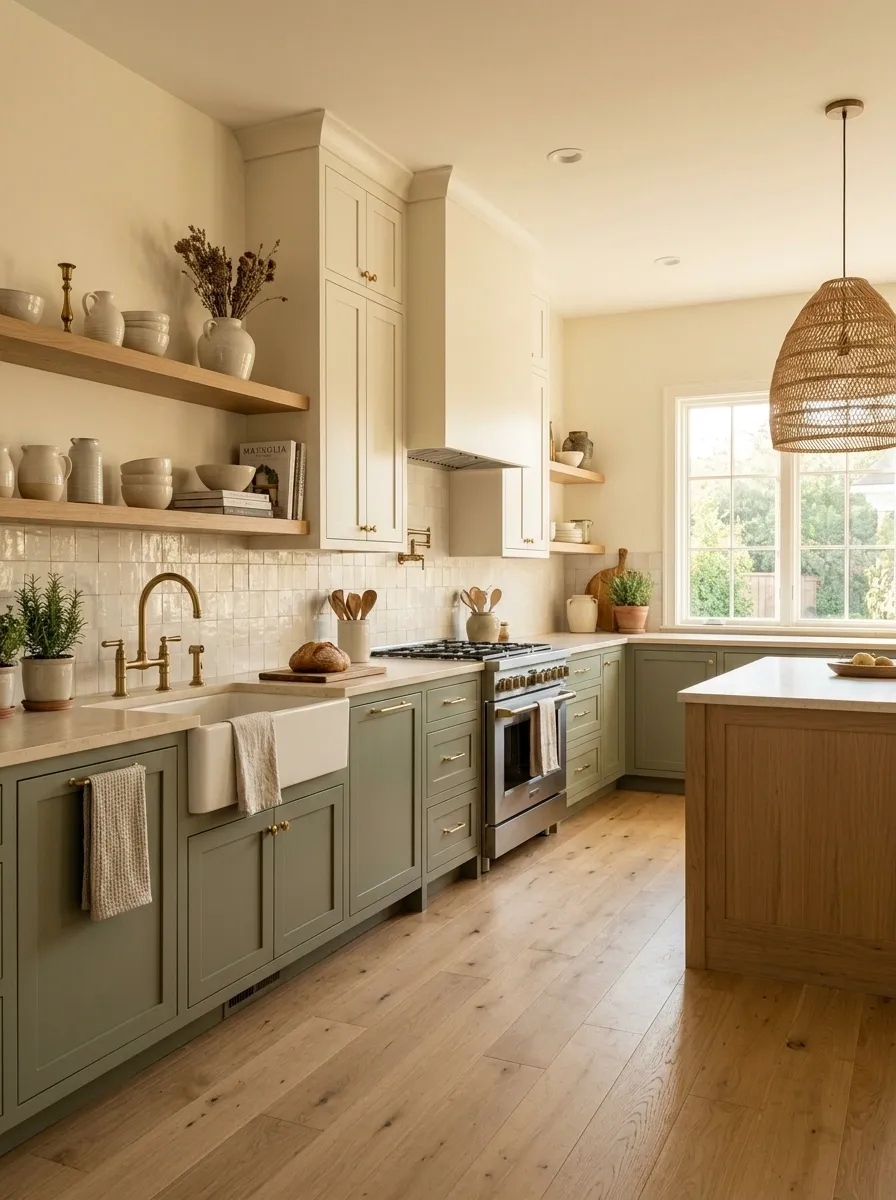 Use Sage Green With Warm White Instead of Stark White