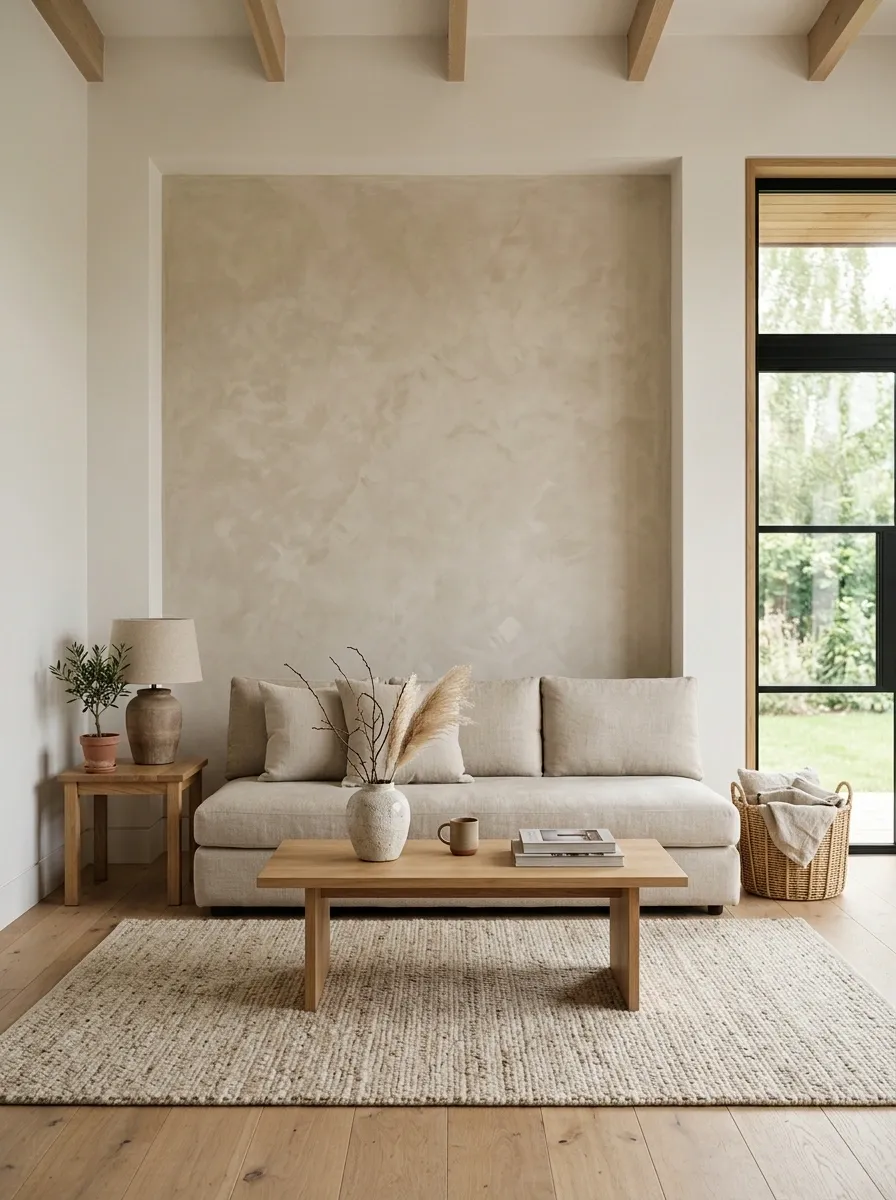 Use Textured Walls or Plaster-Look Finishes Sparingly