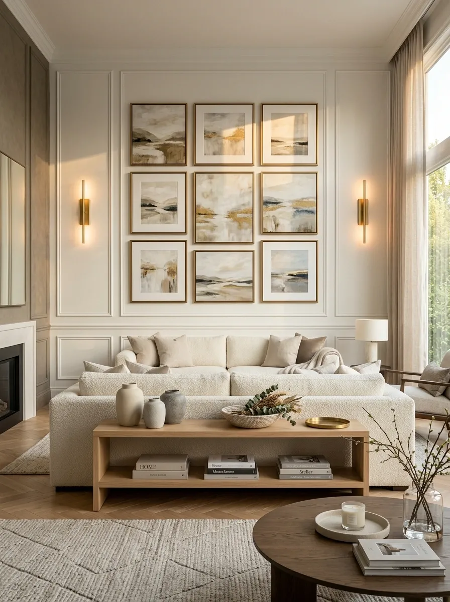 Use the Wall Behind the Sofa to Balance the Room