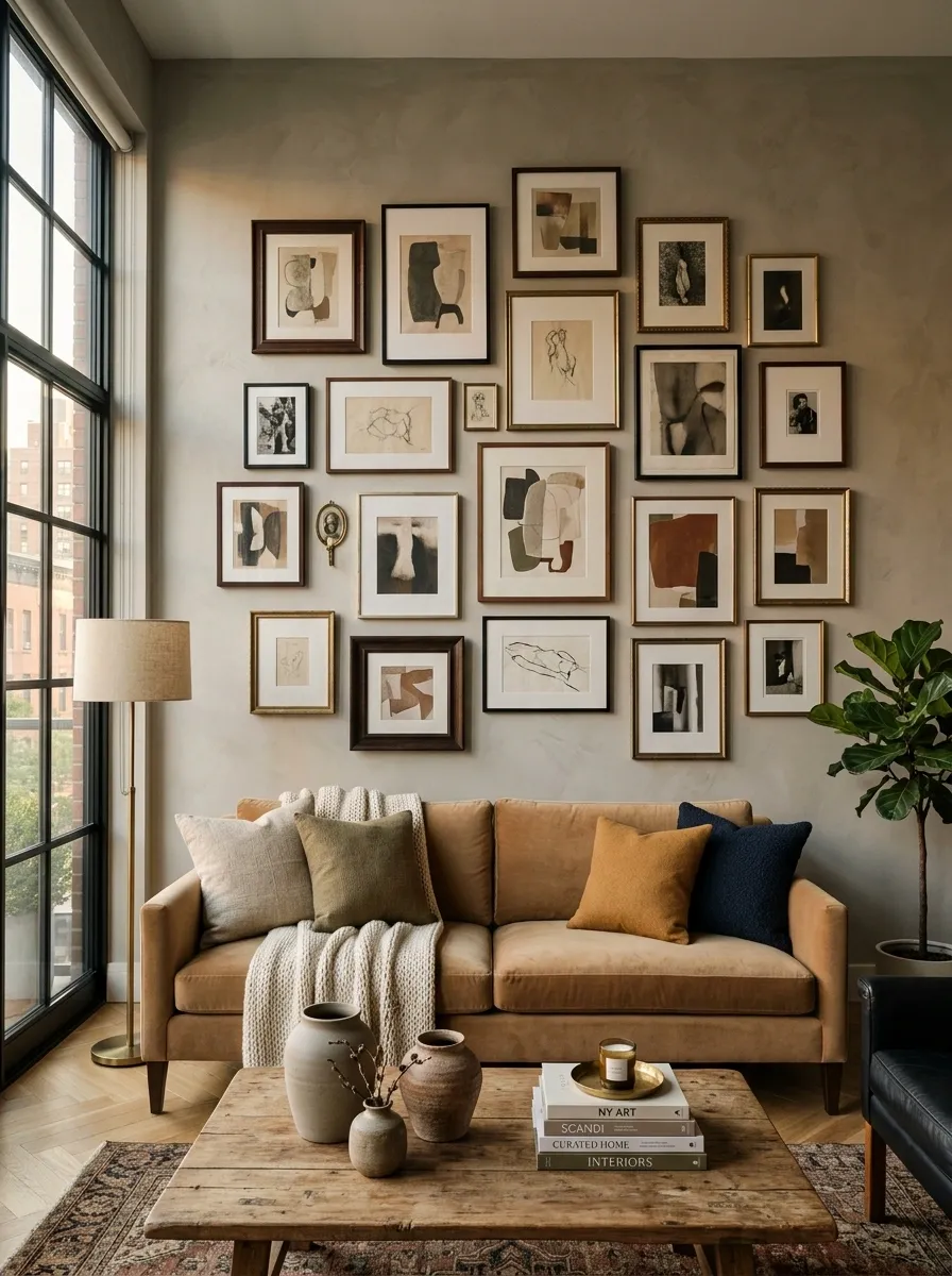 Use Vintage-Looking Frames to Give Walls More Character
