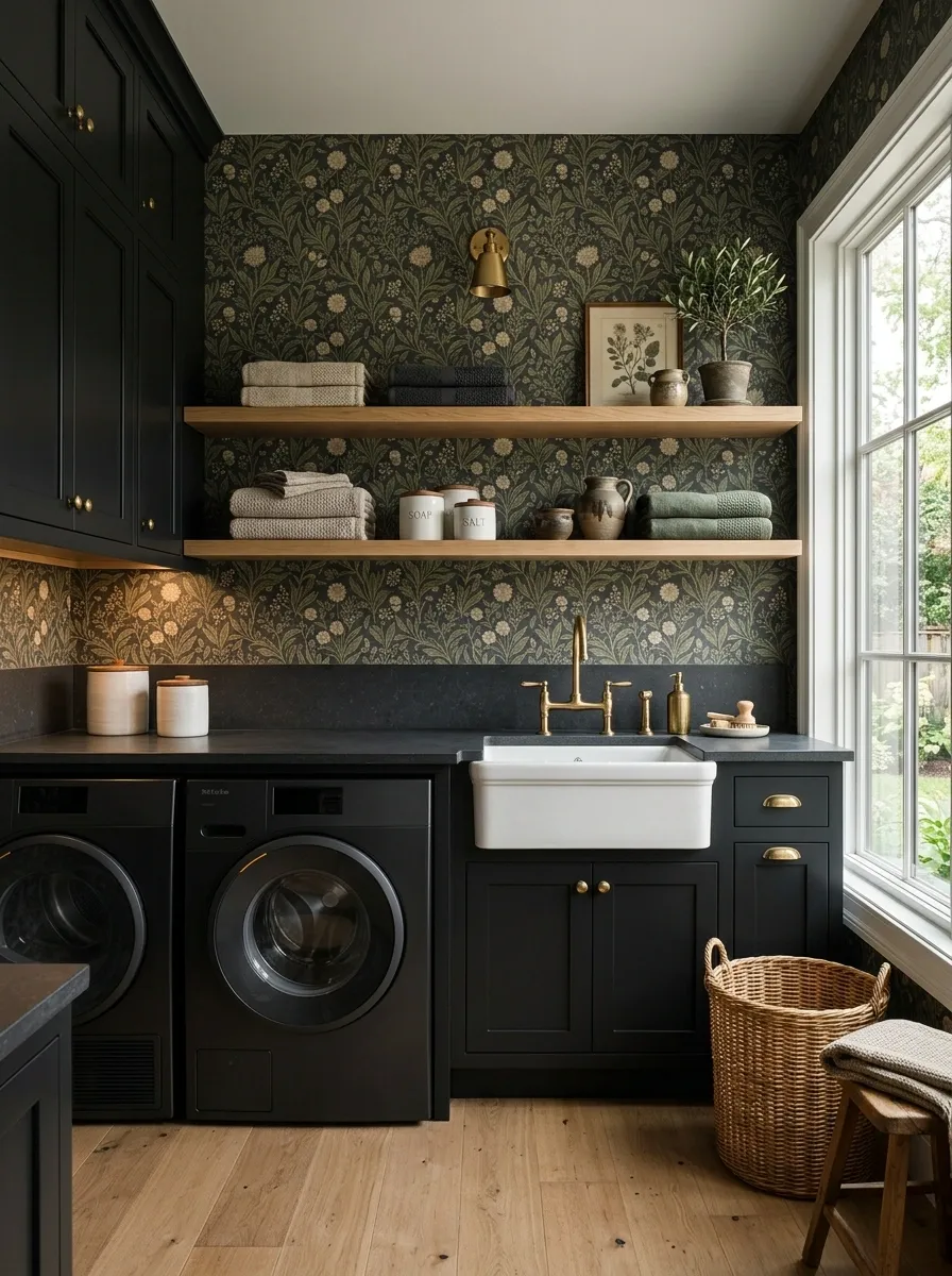 Use Wallpaper for Moody Pattern Without Heavy Paint