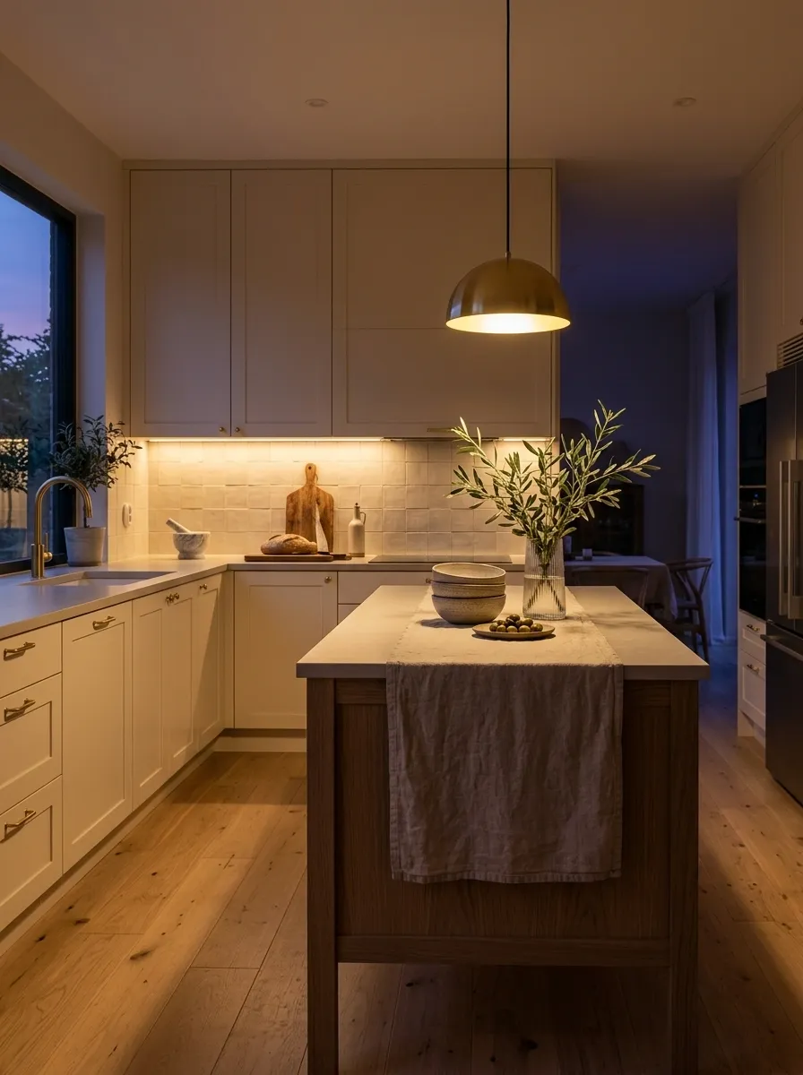 Use Warm Under-Cabinet Lighting So the Kitchen Doesn't Die After Sunset