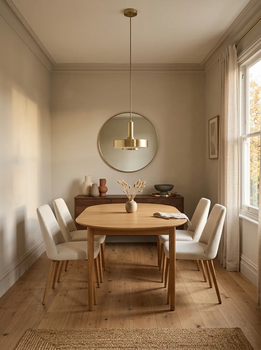Very Small Dining Room With Extendable Oval Table